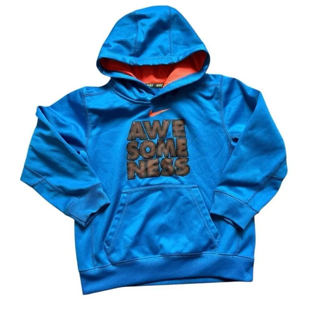 Youth Boys Nike Boys Dri-Line Design Therma Pullover Hoodie Sweatshirt - Sz 6